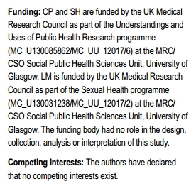 Funding and COI statements